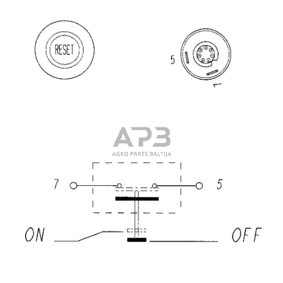 Spaudžiamas jungiklis Pneutron 11215410PN 5