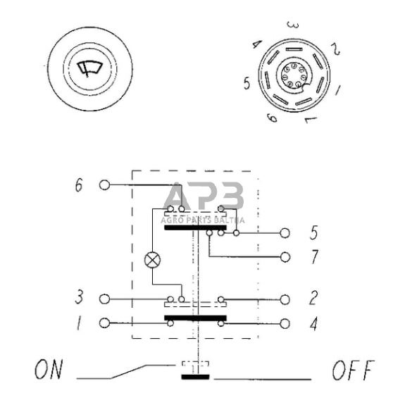 Spaudžiamas jungiklis Pneutron 11100040PN 5