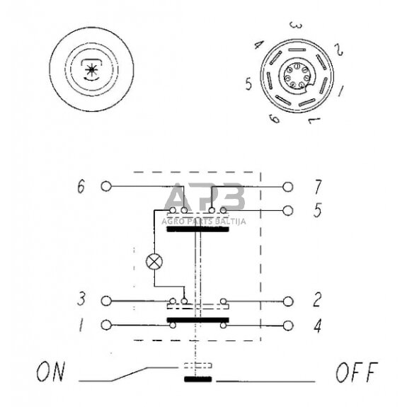 Spaudžiamas jungiklis Pneutron 11100240PN 5