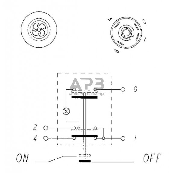 Spaudžiamas jungiklis Pneutron 11130560PN 5