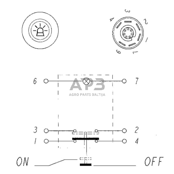 Spaudžiamas jungiklis Pneutron 11175240PN 6