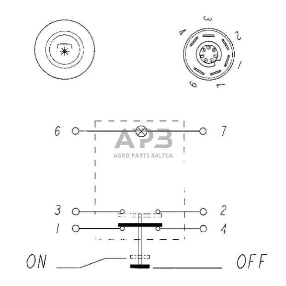 Spaudžiamas jungiklis Pneutron 11175390PN 6