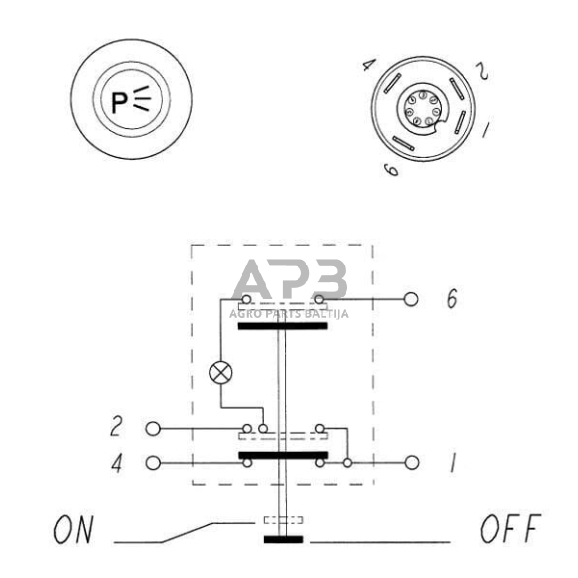 Spaudžiamas jungiklis Pneutron 11130030PN 5