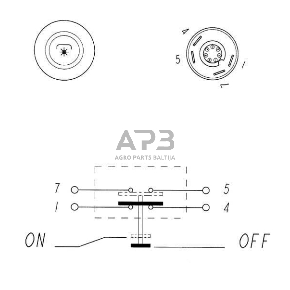 Spaudžiamas jungiklis Pneutron 11145340PN 5