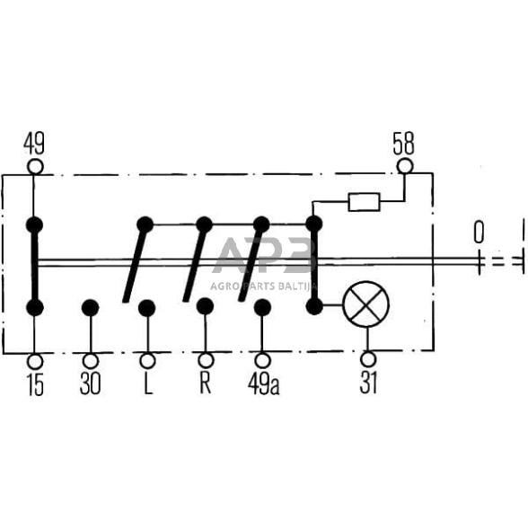 Spaudžiamas jungiklis Hella 12V 6HF003916011 2