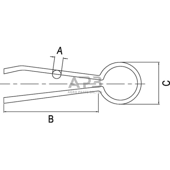 Spyruoklinis kaištis 1,50 mm x 38,00 mm gopart CL315GP 1