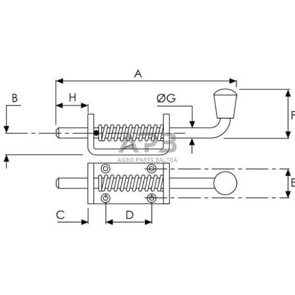 Spyruoklinis varžtas 12mm 84001A 2