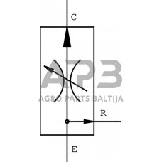 Srauto skirstytuvas 3 krypčių A-08-V 1/2", VPR3EP10001