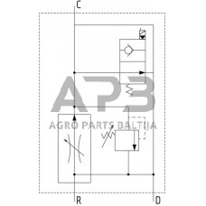 Srauto valdymo vožtuvas 3 krypčių -FPRF 3/8 G VM 210, FPRF38GVM210