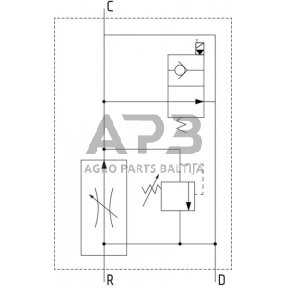 Srauto valdymo vožtuvas 3 krypčių -FPRF 3/8 G VM 210, FPRF38GVM210