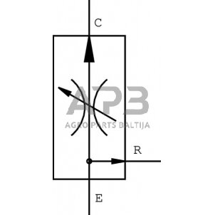 Srauto skirstytuvas 3 krypčių A-06-V 3/8", VPR3EP05001 2