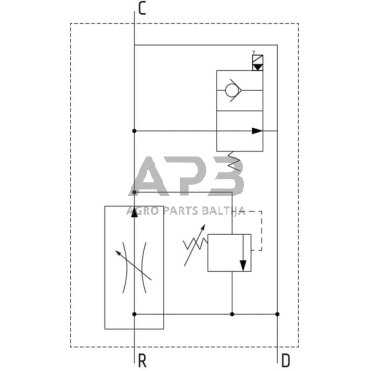 Srauto valdymo vožtuvas 3 krypčių -FPRF 3/8 G VM 210, FPRF38GVM210 1