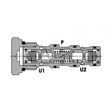 Srauto skirstytuvas 1/2" 50-75 l/min, FPFDS12CB12A12 4