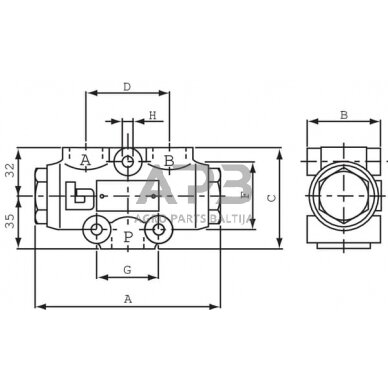 Srauto skirstytuvas 25-50l/min, MTDA08050 1