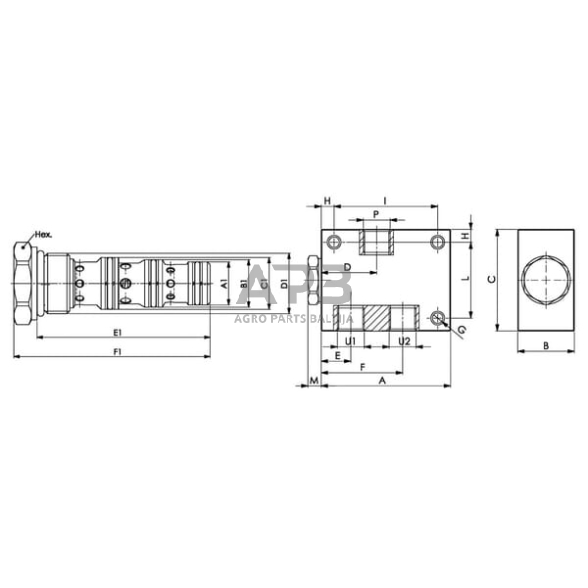 Srauto skirstytuvas 1-3/4 115–150 l, FPFDS16CB1E34 2