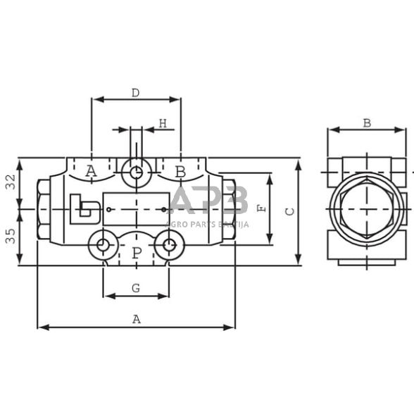 Srauto skirstytuvas 25-50l/min, MTDA08050 1