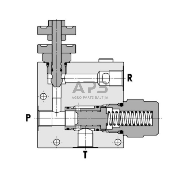 Srauto valdymo vožtuvas 3 krypčių 1/2" 50-90 l/min, FPRF12G 4