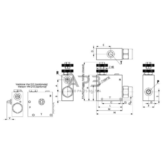 Srauto valdymo vožtuvas 3 krypčių 1/2" 50-90 l/min, FPRF12G 5