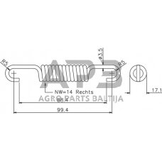 Stabdžių spyruoklė ADR 914M30017RM