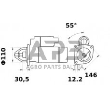 Starteris 12V, 2.6kW, 9T MS78