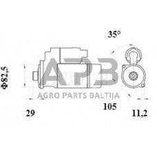 Starteris 12V, 3.6kW MS973