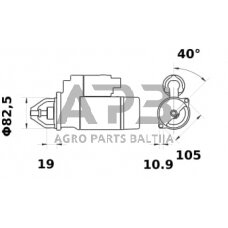 Starteris Mahle 12V, 2.0kW, 9 dantų MS732