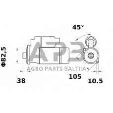 Starteris Mahle 12V, 3.2kW, 10 dantų, CW IS1103