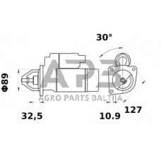 Starteris Mahle 12V, 3.2kW, 10 dantų MS791