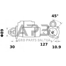 Starteris Mahle 12V, 4.2kW, 10 dantų, CW IS1333