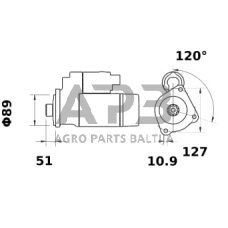 Starteris Mahle 24V, 5.5kW, 10 dantų MS882