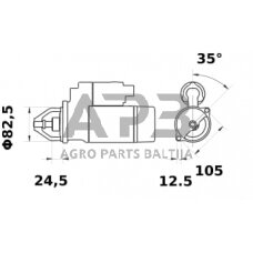 Starteris Mahle 9V, 2.0kW, 9 dantų MS746