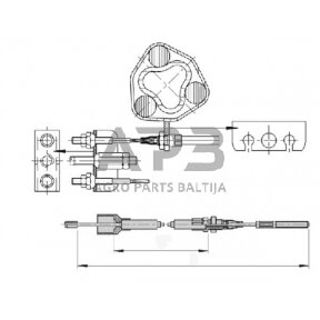 Stabdžių kabelis priekabai AL-KO 2329/2585 224602