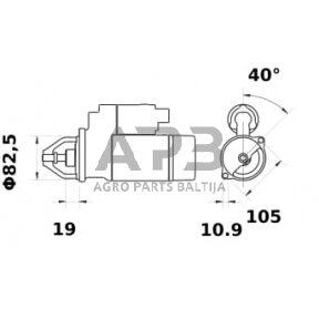 Starteris Mahle 12V, 2.0kW, 9 dantų MS732