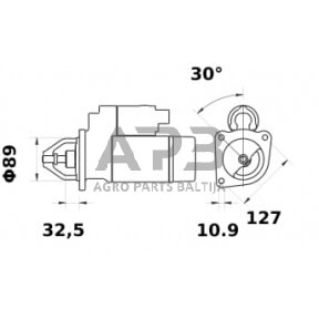 Starteris Mahle 12V, 3.2kW, 10 dantų MS791