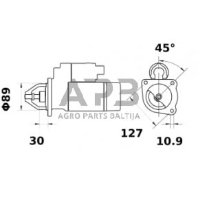 Starteris Mahle 12V, 4.2kW, 10 dantų, CW IS1333