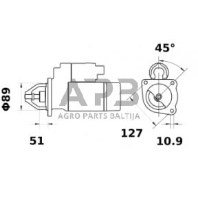 Starteris Mahle 12V, 4.2kW, 10 dantų MS881