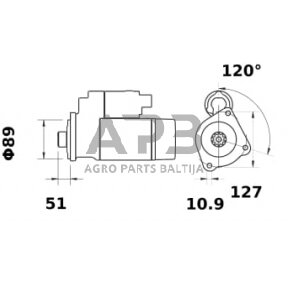 Starteris Mahle 24V, 5.5kW, 10 dantų MS882