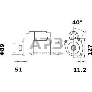 Starteris 12V, 3.2kW MS962 1