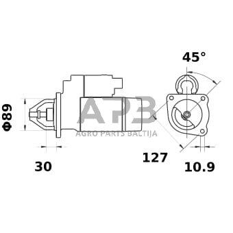 Starteris Mahle 12V, 4.2kW, 10 dantų, CW IS1333 1