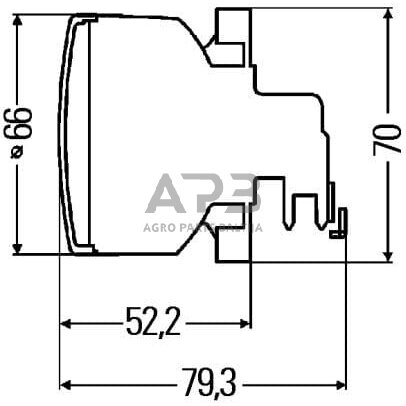 Stabdžių žibintas apvalus, 12V, raudona, Ø 66mm, Hella 2SB009001387 6