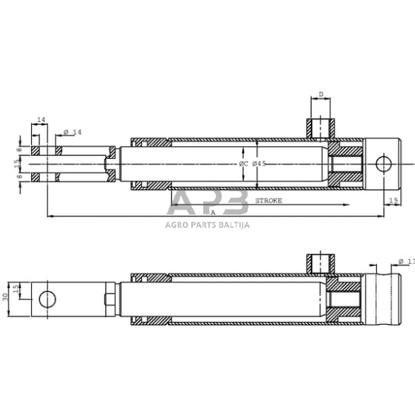 Hidraulinis cilindras stabdžių BC3080TH 1