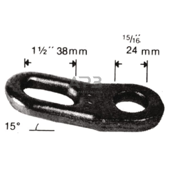 Stabilizatoriaus prijungimo plokštelė 15° Z790122KR 1