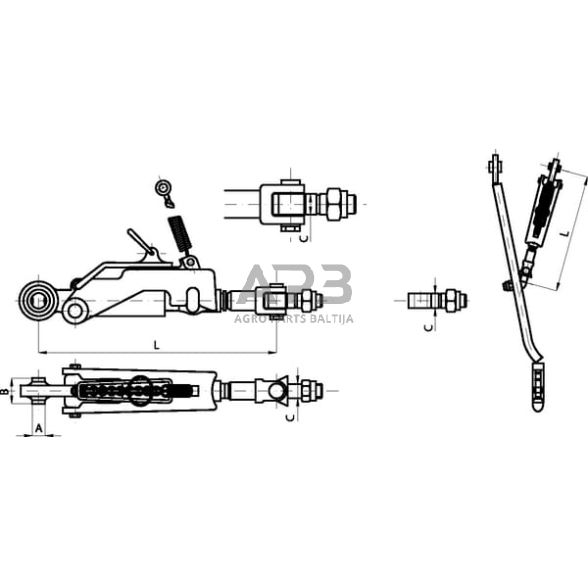 Stabilizatorius 399,00 mm – 414,00 mm CBM SLAB070HD 1