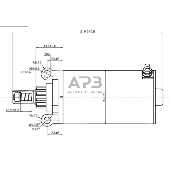 Starteris 12V, 1.0 kW STA21672223 6