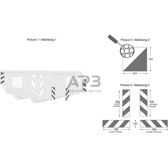 Šviesos atšvaitas lipdukas 705x141mm Mazon WB6000100 2