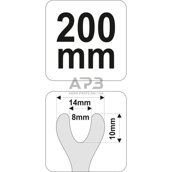 Svirtis apdailos detalėms nuimti 200mm 2