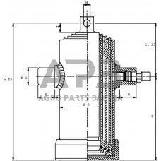 Teleskopinis cilindras Di Natale-Bertelli TC4044F