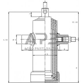 Teleskopinis cilindras Di Natale-Bertelli TC2036F