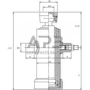 Teleskopinis cilindras Di Natale-Bertelli TC2036F