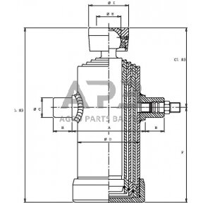 Teleskopinis cilindras Di Natale-Bertelli TC3041